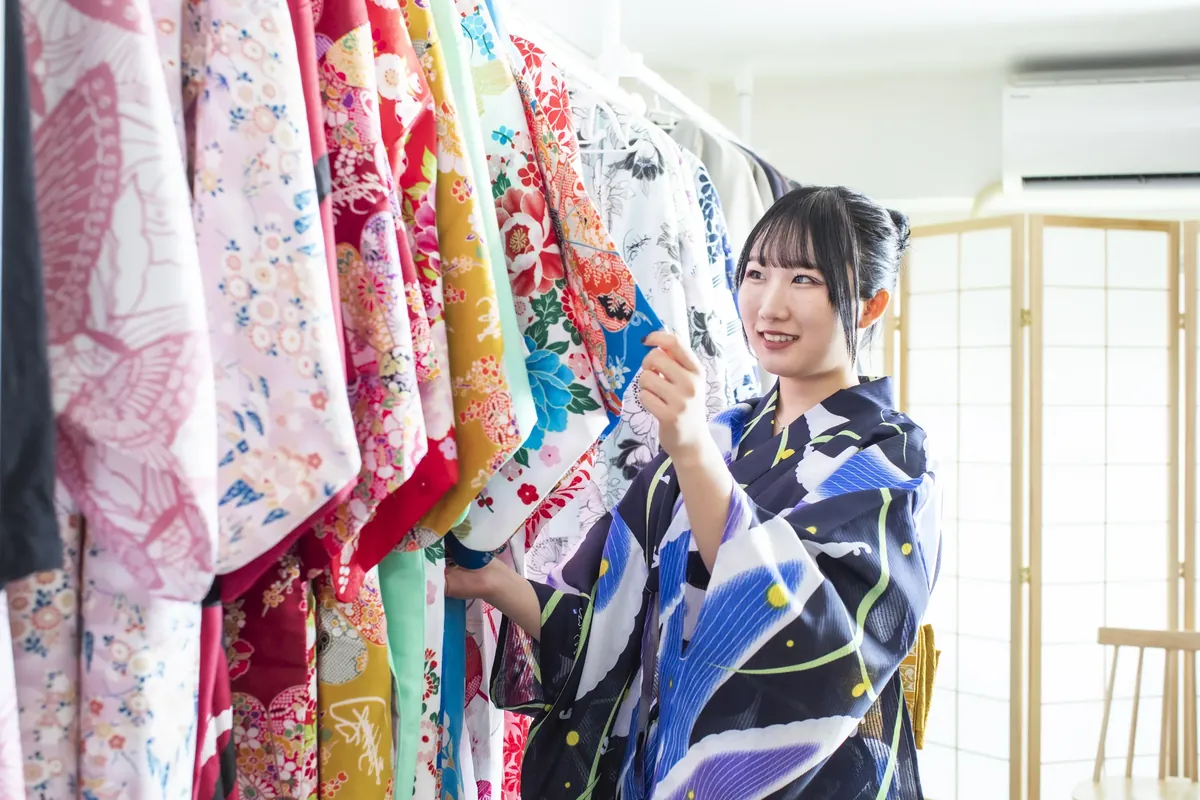 着物レンタルSHIBUIの店内